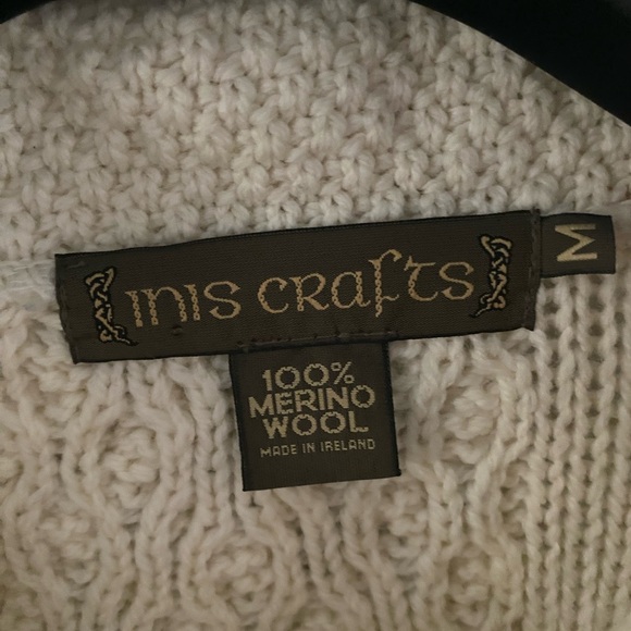 Merino Wool Cable Knit Cardigan Sweater - Picture 4 of 12